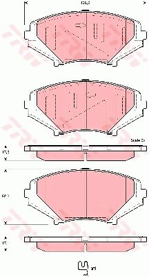 GDB3356_=1080 01 [F1YA3323ZA] !колодки дисковые п.\ Mazda RX8 2.6 03>