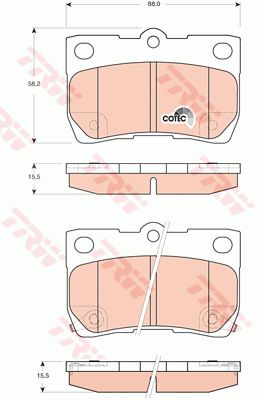 GDB3399_=1181 02 !колодки дисковые з.\ Lexus GS 300/430 05>