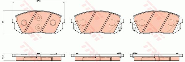 GDB3530_колодки дисковые передние!\ Hyundai i40 1.6/2.0/1.7CRDi 11>