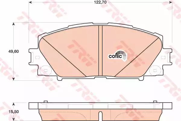 GDB4173_=1224 10 [044650W140] !колодки дисковые п.\ Toyota Prius 1.8 Hybrid 09>