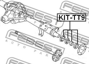 Подшипник задней полуоси комплект FORD TRANSIT TT9 2006-2013 FEBEST KIT-TT9