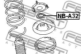 Подшипник опоры амортизатора NISSAN PRESAGE U30 1998.06-2003.06 FEBEST NB-A32