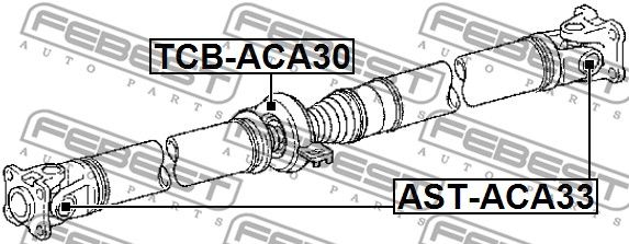 Подшипник подвесной карданного вала TOYOTA RAV4 2005.11-2012.12 FEBEST TCB-ACA30