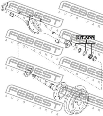 Подшипник роликовый задней полуоси ремкомплект HYUNDAI GALLOPER 90: -2000.05 (1990-1999) FEBEST KIT-SPR