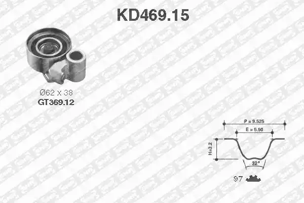 KD469.15_рем.к-кт ГРМ!\ Toyota Land Cruiser/HiLux 2.5D-4D 02>