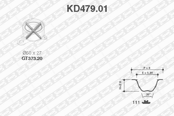 KD479.01_рем.к-кт ГРМ!\ Daihatsu Cuore/Sirion 1.0i 98-05