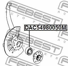 Подшипник ступичный передний 54x98x50 MERCEDES BENZ ML-CLASS 164 2004-2011 FEBEST DAC54980050M