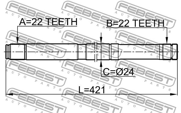 Полуось L NISSAN Almera Classic 06-> FEBEST 0212-B10MTLH