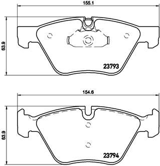 P06057_колодки дисковые передние!\ BMW E60/E61 2.0i/2.3/2.5 03>