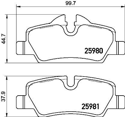 P06090_колодки дисковые задние!\ BMW MINI 13>