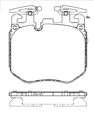 P06106_колодки дисковые передние!\ BMW G11/G12/G20/G30/G31/G32 15>