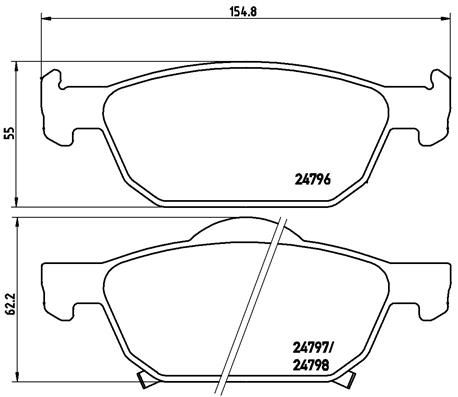 P28044_=GDB3476 [45022TL1G01] !колодки дисковые п.\ Honda Accord 2.0-2.4i 07.08>