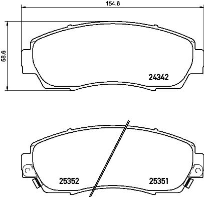 P28068_колодки дисковые передние!\Honda CR-V 2.0/2.2 07>