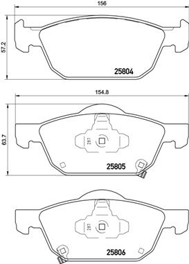 P28076_колодки дисковые передние!\ Honda Accord 08>