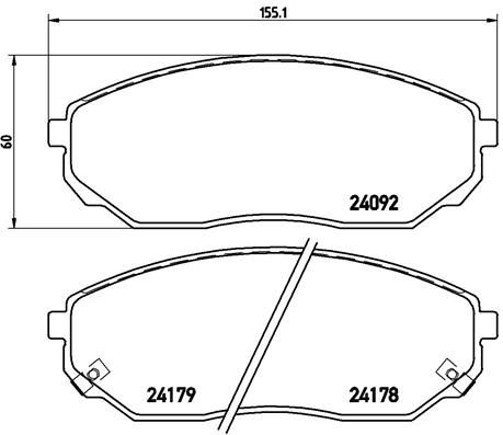 P30019_=1041 02=D11130M-01 !колодки дисковые п.\ KIA Sorento 2.4i/3.5i/2.5CRDi 02>