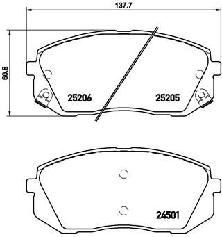 P 30 056X_колодки дисковые передние!\ Kia Carens 2.0CVVTi/CRDi 06>