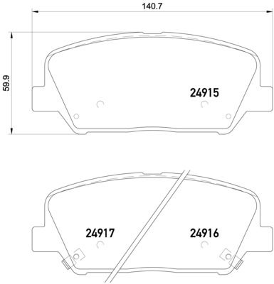 P30065_колодки дисковые передние!\ Kia Optima, Hyundai Genesis/Veloster 2.0 10>