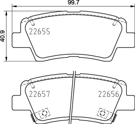 P 30 103_колодки дисковые задние! электр. стоячн. тормоз\ Hyundai Tucson, KIA Sportage 15>