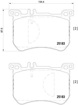 P50111_колодки дисковые передние!\ MB W222 S350-S400/SL R231 3.5/4.7 12>