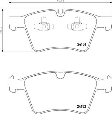 P50115_колодки дисковые передние!\ MB X164/W164 3.0-5.5i/D 06>