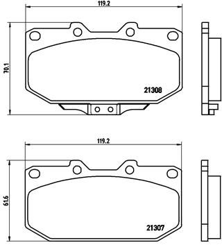 P56025_=348 02=FDB986 !колодки дисковые п.\ Nissan 300ZX Z32 3.0 Twin Turbo 90-95