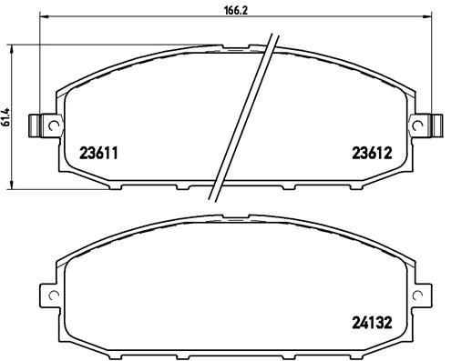 P56041_=711 04=222255 !колодки дисковые п.\ Nissan Patrol Y61 4.5i/2.8TD/4.2TD 97>/3.0Di 00>