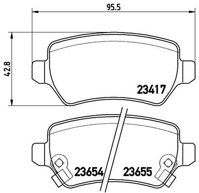 P59038X_колодки дисковые задние! XTRA\ Opel Astra G 1.8-2.2DT 01-04/Zafira 2.2i/DTi 01>