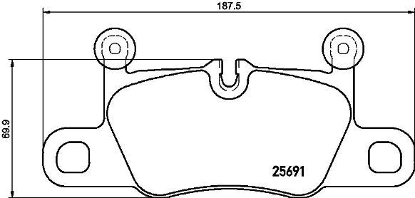 P65031_колодки дисковые задние!\ Porsche 911 (991) 11>