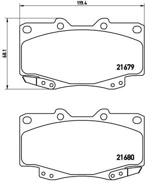 P83069_=GDB3428=315 22 !колодки дисковые п.\ Toyota Hilux 2.5D 01>