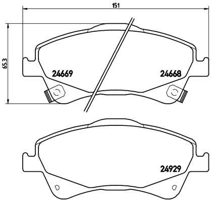 P83109_колодки дисковые передние!\ Toyota Auris/Avensis/Verso 1.6-2.2D 09>