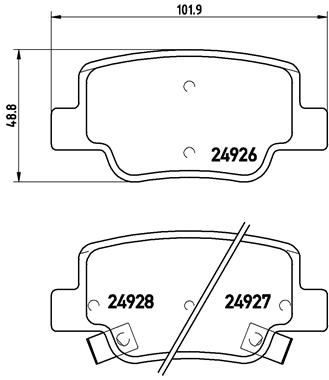 P83114_колодки дисковые задние!\ Toyota Verso 1.6i/1.8i/2.0D/2.2D 09>