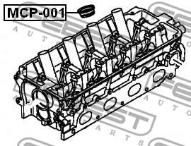 Прокладка свечного колодца MITSUBISHI FEBEST MCP-001