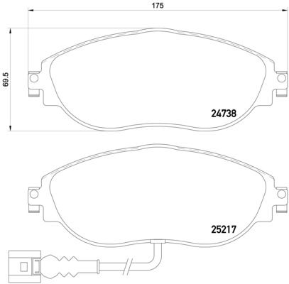 P85131_колодки дисковые п.!\ Seat Alhambra/Leon, VW Golf/Passat/Sharan 1.2-3.6i/D 10>