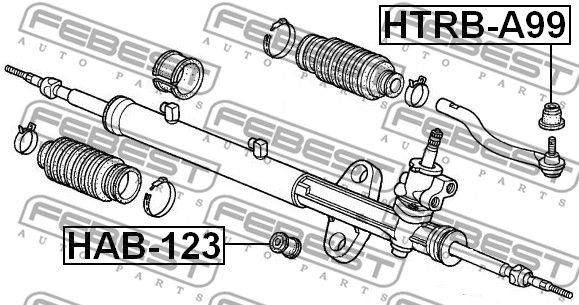 Пыльник наконечника рулевого HONDA CR-V RD1/RD2 1997-2001 FEBEST HTRB-A99