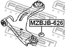 Пыльник опоры шаровой 18x34x23 MAZDA 3 BK 2003-2006 [EU] FEBEST MZBJB-626