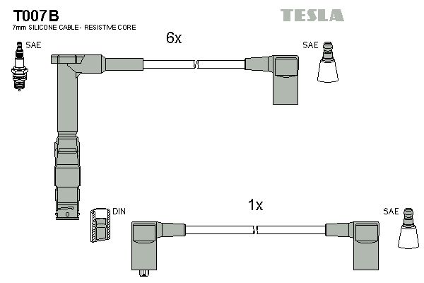 T007B-TSL_к-кт проводов!\ MB W124/W140 3.0/3.2 24V M104 92>