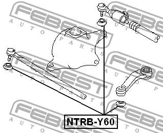 Пыльник рулевого наконечника 37x23x17 NISSAN ATLAS/CONDOR H40 1981.12-1992.06 FEBEST NTRB-Y60