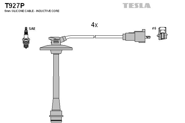 T927P-TSL_к-кт проводов!\ Toyota Avensis/Camry/Picnic 2.0-2.2i 96>