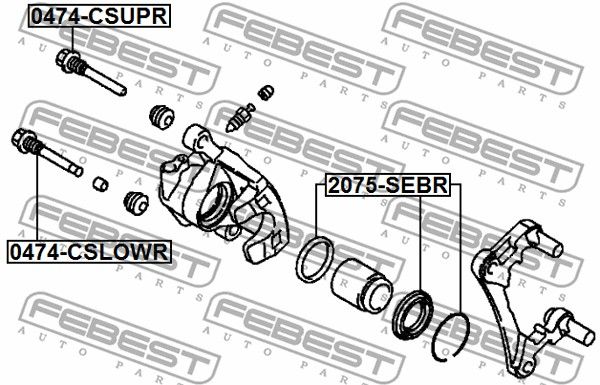 Ремкомплект заднего тормозного суппорта CHRYSLER Sebring II/DODGE Caliber 06-> FEBEST 2075-SEBR