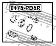 Ремкомплект заднего тормозного суппорта MITSUBISHI 3000GT/Eclipse II/Galant 92-96 FEBEST 0475-PD5R