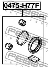 Ремкомплект переднего суппорта MITSUBISHI Pajero Pinin 99-05 FEBEST 0475-H77F