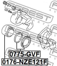 Ремкомплект суппорта переднего SUZUKI GRAND VITARA/ESCUDO 1998-2006 FEBEST 0775-GVF