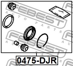 Ремкомплект суппорта тормозного заднего Chrysler Avenger/ Talon/ Sebring 1997-2000 FEBEST 0475-DJR