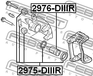 Ремкомплект суппорта тормозного заднего LAND ROVER 3/DISCOVERY 3 2005-2009 FEBEST 2975-DIIIR