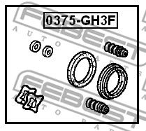 Ремкомплект суппорта тормозного переднего HONDA ACCORD CF3/CF4/CF5/CL1/CL3 1998-2002 FEBEST 0375-GH3F