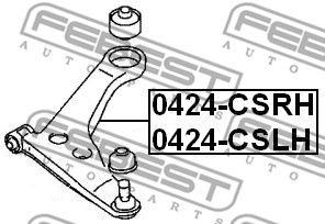 Рычаг передний L MITSUBISHI Lancer 9 FEBEST 0424-CSLH