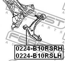 Рычаг передний L NISSAN Almera N16 FEBEST 0224-B10RSLH