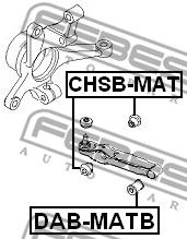 Сайлентблок (передний) переднего рычага (2x) DAEWOO Matiz/CHEVROLET Spark /D=16mm FEBEST CHSB-MAT