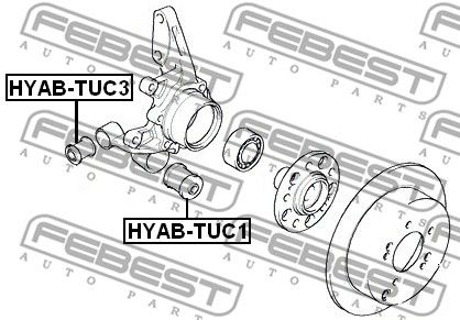 Сайлентблок задней цапфы Hyundai Avante Xd 00 (2000-2006) FEBEST HYAB-TUC3