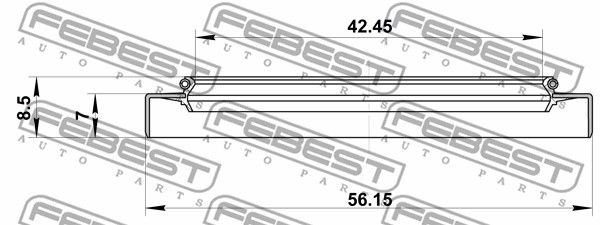 Сальник полуоси MAZDA 3 03->/5 05-> /42x56x7x8,5mm FEBEST 95GDY-44560709X